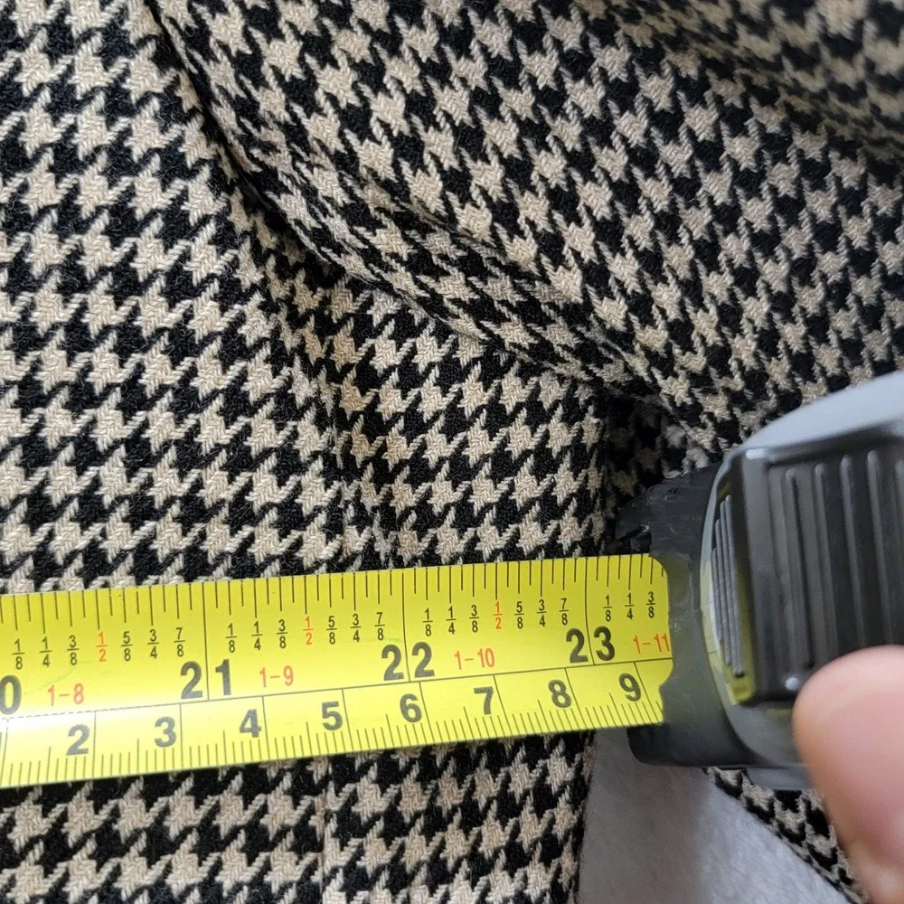 Hunt Club Sport Coat Blazer Size‎ 46R Wool Silk Blend Houndstooth Tweed Preppy